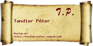 Tandler Péter névjegykártya